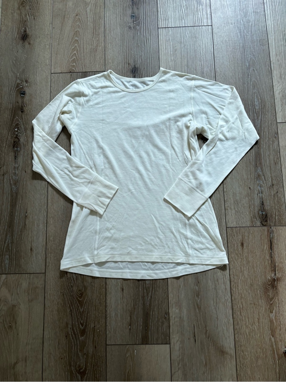 Woolx Hannah Long Sleeve Top in the color Buttercream size large